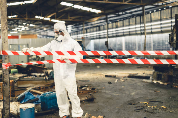 Professional Sewage Cleanup technician working in Contoocook, NH